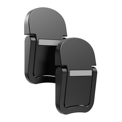 2Pcs Portable Foldable Laptop Stand Invisible Cooling Stand Height Adjustable Metal Laptop Tablets Desk Mount - color: Black singleframe