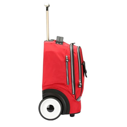 Rolling Laptop Bag with Quiet Wheel for 15.6 Inch Laptop,Roller Bag, Silent Backpack with Wheels, 6 Inch Large Wheeled Computer Bag, T5- Black/Red - color: T5- Black/Red