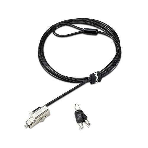 Kensington Universal 3-in-1 2.0 Keyed Laptop Lock, Fits T-bar, Nano, N17, Wedge-Shaped Lock Types, 6-Foot Computer Security Locking Cable, Compatible with Dell, HP, Lenovo, K63389WW - size: Universal fit 3-in-1 Lock Keyed - 1 tip