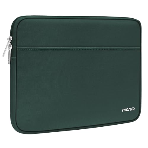 MOSISO Laptop Case 13-14 inch, 13.3 inch Laptop Sleeve Bag Compatible with MacBook Air 13 13.6/Pro/Neo 13/Pro 14, HP Dell ASUS Lenovo,Neoprene Carrying Case with Horizontal Pocket, Emerald Green - color: Emerald Green