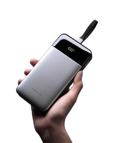CUKTECH 25,000mAh Power Bank, 100W Max Portable Charger with Built-in USB-C Cable, Fast Charging External Battery Pack for MacBook Pro/Air, iPhone 17/16/15 Series, Samsung, Pixel, Airline Approved