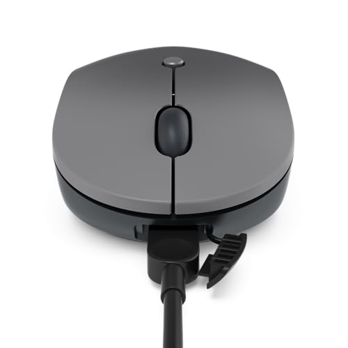 Lenovo Go USB-C Essential Wireless Mouse, 2.4 GHz Nano USB-C Receiver, Adjustable DPI, Rechargeable Battery, Ambidextrous, GY51C21210, Grey - color: Essential