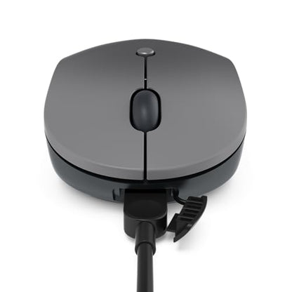 Lenovo Go USB-C Essential Wireless Mouse, 2.4 GHz Nano USB-C Receiver, Adjustable DPI, Rechargeable Battery, Ambidextrous, GY51C21210, Grey - color: Essential