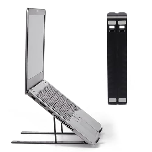 Foldable Aluminum Laptop Stand – 7-Level Adjustable Riser for Desk, Sturdy & Lightweight Holder for 9''-15.6'' Laptops, Perfect for Home, Office & Travel