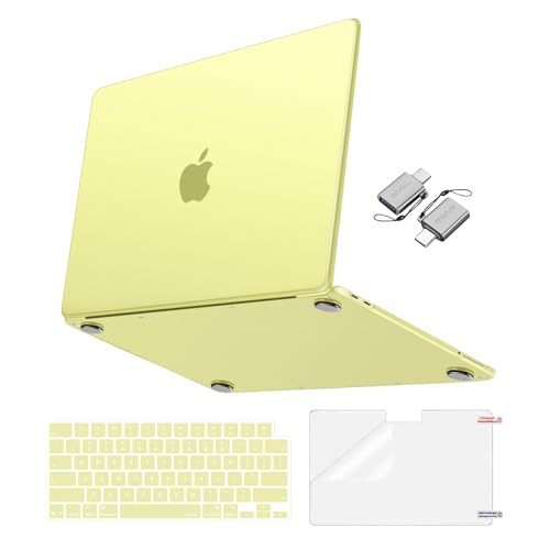 MOSISO Compatible with MacBook Neo Case 13 inch 2026 A3404 A18 Pro Chip | 4 in 1 Kit Ultra-Thin Exact-Fit Scratches&Fingerprints Resistant Protective Hard Shell Matte Case Cover, Citrus Clear - color: Citrus Clear