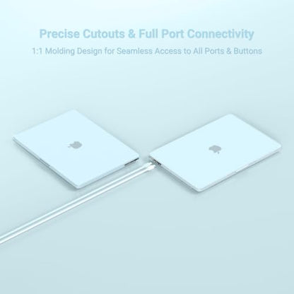 MOSISO Compatible with MacBook Pro 16 inch Case M5 M4 M3 M2 M1 2026-2021 | A3429 A3428 A3403 A3186 A2991 A2780 A2485, Protective Hard Shell Case&Keyboard Cover&Screen Film&Pouch, Cloud Blue - color: Cloud Blue