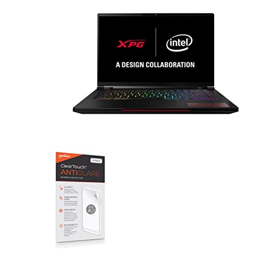 BoxWave Screen Protector Compatible with XPG Gaming Notebook Intel i7 (15.6 in) - ClearTouch Anti-Glare (2-Pack), Anti-Fingerprint Matte Film Skin