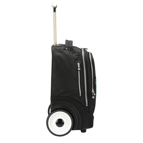 Rolling Laptop Bag with Quiet Wheels for 15.6 Inch Laptop, 6inch Large Wheel Roller Bag, Backpack with Wheels, Wheeled Computer Bag (T5- Bear) - color: T5- Bear