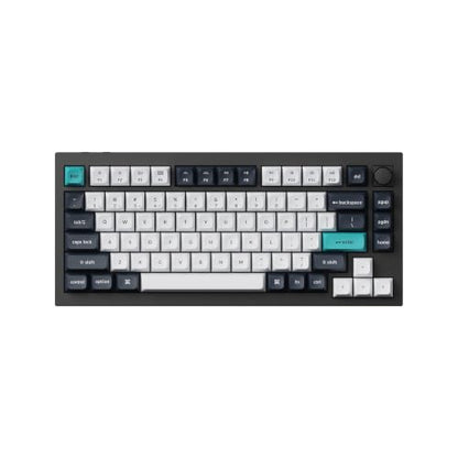 Q1 Max Custom Mechanical Keyboard | QMK VIA Programmable, Jupiter Mechanical Switches, Vivid RGB Backlight, Premium Double Shot Keycaps(Red,Carbon Black) - color: Carbon Black, size: Red