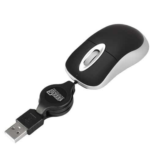 EEEKit Ultra Compact 3-Button USB Mouse, Black, 3 x 1.57 x 0.98 in - color: Black