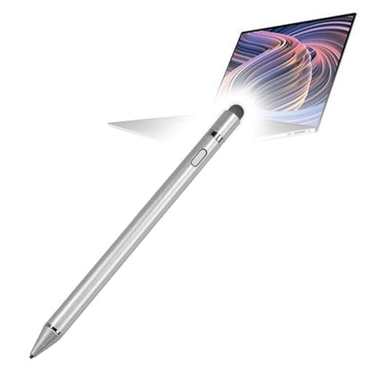 BoxWave Stylus Pen Compatible with Dell XPS 15 (9520) - AccuPoint Active Stylus, Electronic Stylus with Ultra Fine Tip - Metallic Silver