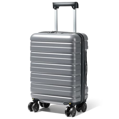 Lekesky 16 Inch Underseat Carry On Luggage Airline Approved, C-Grey | Durable ABS, Small Underseat Carry-on Luggage with TSA Lock Spinner Wheels, Personal Item Luggage Removable Wheels for Travel - color: C-Grey, size: 16 Inch