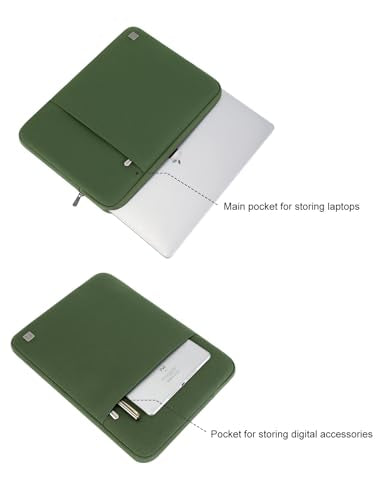 DOMISO Laptop Case Laptop Sleeve Cover for 16 inch MacBook Pro M4/M3/M2/M1 Pro/Max A3403 A3186 A2991 A2780 A2485 A2141,Compatible with 15.6 inch HP Lenovo Dell XPS 16, Avocado Green - color: Avocado Green, size: 15.6 inch