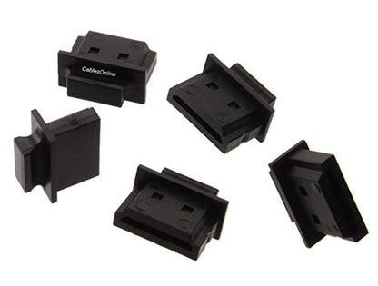 CablesOnline 10-Pack HDMI Male Dust Cover Port Protectors, Black (CV-H01-10)