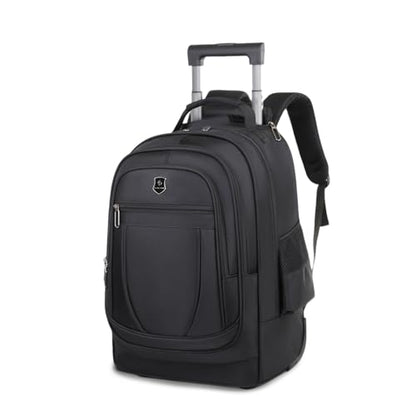 FANDARE 35L Rolling Laptop Backpack 2-in-1 Trolley Convertible Luggage Backpack with Wheels Travel Daypacks Multi-Functional Carry-On for Business Travel Trip Men Outdoor Urban Backpacks Black - color: Black