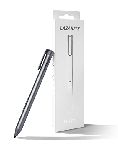 LAZARITE M Pen, Active Stylus for Lenovo Tab P11, Flex 5/14, Yoga 7i, Hp Envy x360/Pavilion x360/Spectre x360, Digital Pen with 4096 Pressure Sensitivity, Palm Rejection, Super Long-Lasting - style: grey