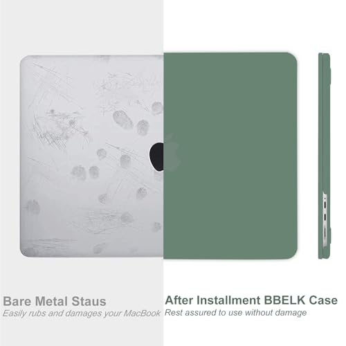 B BELK Compatible with MacBook Pro 14 inch Case 2026-2021 M5 M4 M3 M2 M1 A3427 A3426 A3112 A3185 A3401 A2918 A2992 A2779 A2442, Plastic Hard Shell Case+Keyboard Cover+Screen Protector, Midnight Green - color: Midnight Green