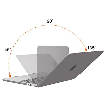 MOSISO Compatible with MacBook Pro 13 inch Case M2 M1 2026 2025 2024-2016 | A2338 A2251 A2289 A2159 A1989 A1708 A1706, Plastic Hard Shell&Keyboard Cover&Screen Film&Storage Bag, Gray - color: Gray