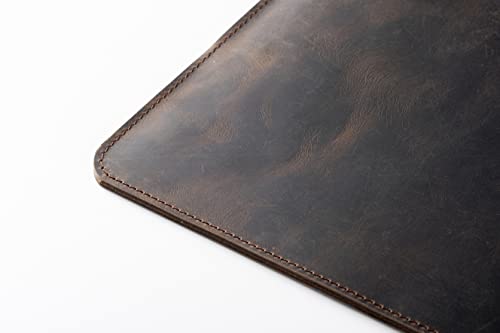 Leather Laptop Sleeve, Handmade Slim Case for MacBook Air 13" (M2) 2024, (M3) 2024 & 15 inch (M3) 2023 - color: Chestnut, size: 13"