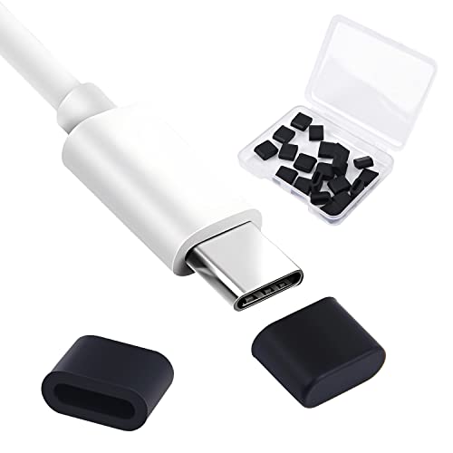 20 Pcs USB C Dust Caps, Silicone Type C Anti Dust Charging Port Cover Protector Cap for Samsung Galaxy S25 S24 S23, Note 20, Pixel, MacBook, Any Type C Charging Port - size: USB C Cap