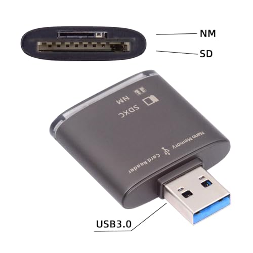 USB 3.0 to NM Nano SD Card & Memory Card Reader Writerfor Mate Seial Phone & Camera & Laptop
