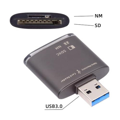 USB 3.0 to NM Nano SD Card & Memory Card Reader Writerfor Mate Seial Phone & Camera & Laptop