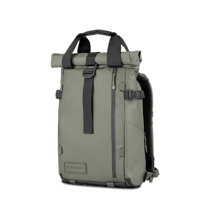 WANDRD PRVKE Rolltop 15L V4 Photography Bundle – Compact Travel Camera Backpack with Essential Camera Cube and Laptop Sleeve - color: Wasatch Green, size: 15L (Photography Bundle), style: Rolltop