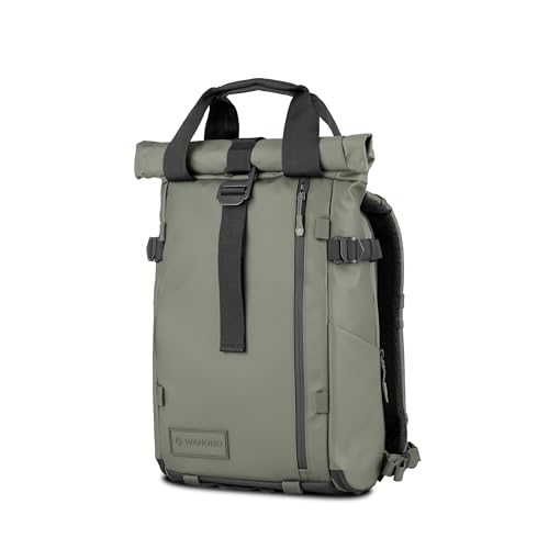 WANDRD PRVKE Rolltop 15L V4 Photography Bundle – Compact Travel Camera Backpack with Essential Camera Cube and Laptop Sleeve - color: Wasatch Green, size: 15L (Photography Bundle), style: Rolltop
