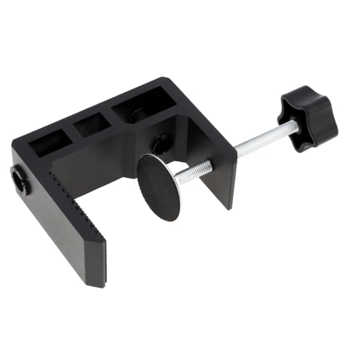 RTNLIT Heavy Duty Desk Clamp for 1/2” and 5/8" Hole Base Magnifying Lamp | Large Metal Table Mount Mic C Clamp, for Microphone Boom Arm, Swing Arm Lamp, Fits up to 3.3" Desktop Thickness