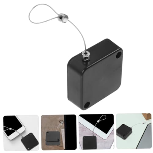 ULTECHNOVO 2pcs Retractable Steel Wire Cable Tether Lock for -Theft and Loss Prevention Automatic Telescopic Holder for Electronic Devices Compact and Convenient Design