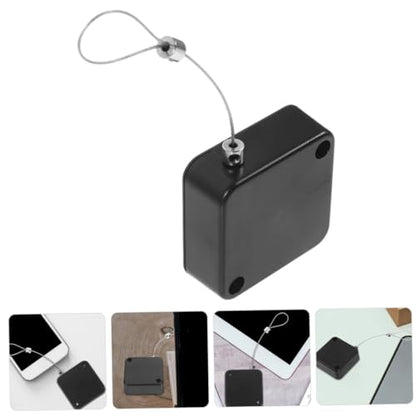ULTECHNOVO 2pcs Retractable Steel Wire Cable Tether Lock for -Theft and Loss Prevention Automatic Telescopic Holder for Electronic Devices Compact and Convenient Design