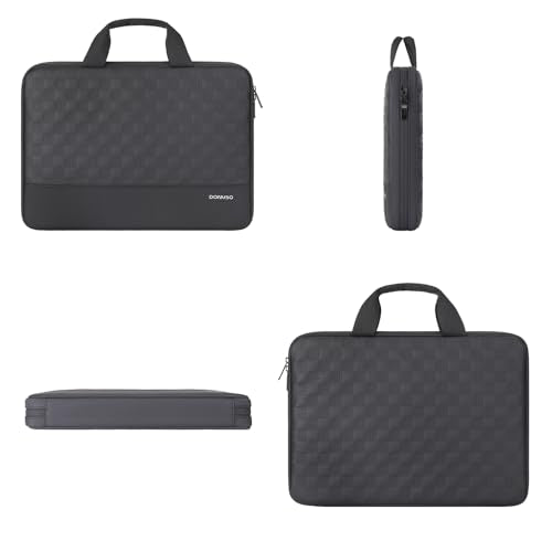 DOMISO 17 inch Laptop Sleeve Case,Waterproof Laptop Bag with Handle,Shockproof Protective Notebook PC Case Compatible with Acer/Lenovo/HP/Chromebook/Dell/MSI,Black