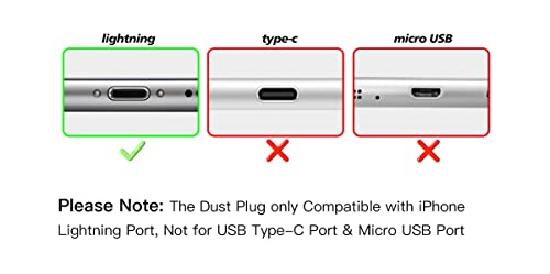 20X Anti Dust Plugs for iPhone 14, 14 Pro Max, 13, 13 Pro Max, 12, 12 Pro Max, 11, 11 Pro, X, XS, XR, 8, 7, iPhone Lightning Charging Port Dust Cover with Cleaning Brush, iPhone Silicone Dust Plugs - size: For iPhone(2 in 1)