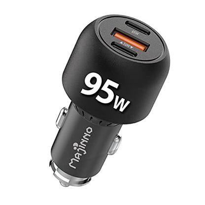 USB C Car Charger Fast Charge pd PPS 95w for iPhone Laptop 65w 30w Super Type QC 3.0 Cigarette Lighter Adapter MacBook Ipad Pixel Chargers Usbc Black Matte