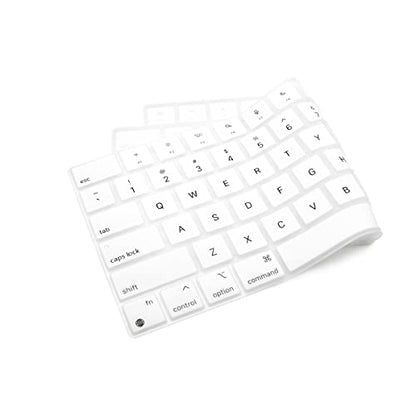 Se7enline Compatible with MacBook Keyboard Cover Skin for Mac Neo & Air 13/15 & Pro 14/16 inch (M5 M4 M3 M2 M1 A18 Pro) 2026/2025/2024/2023/2022/2021 Silicone Waterproof Dustproof Durable,White - color: White