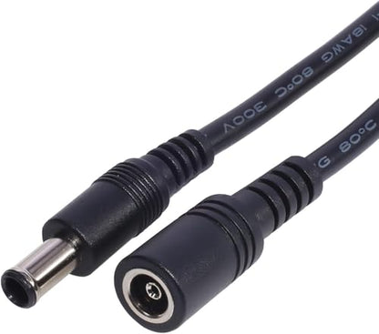 Black DC6.5x4.4mm Extended Line Power Cable 6.5x4.4mm for Notebook Short Extension Cord 18AWG 120W DC6044 Power Supply Cord Power Cords Cables (30cm)