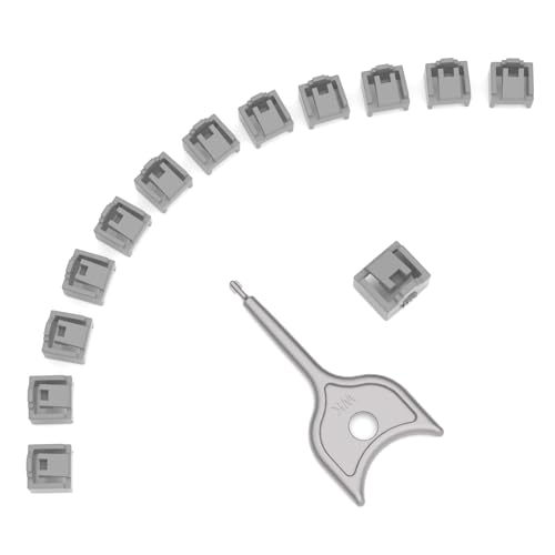 12-Pack RJ45 Port Lock with 1 Key,Security Network Port Lock & Dust Cover,Female RJ45 Connector Blocker Cap Protector for Computers, Servers,Routers & More (Grey) - color: Grey, size: 12+1