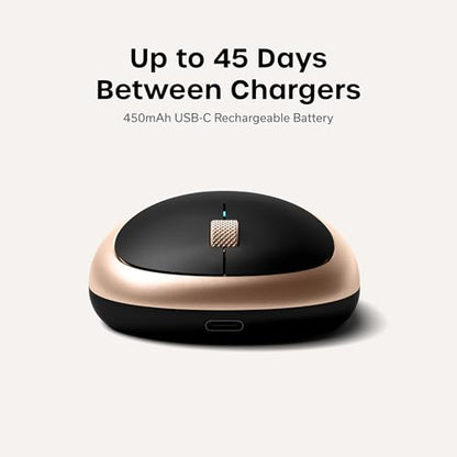 Satechi M1 Wireless Bluetooth Mouse, USB-C Rechargeable, Compact & Portable, for MacBook Air/Pro/Neo, iPad Air/Pro, iPad mini, Mac mini, iMac & Windows - Gold - color: Gold