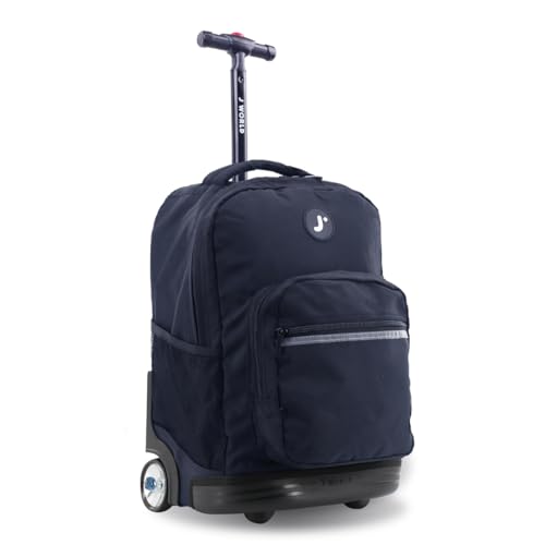J World New York Sunrise Rolling Backpack, Black, One Size - color: Black
