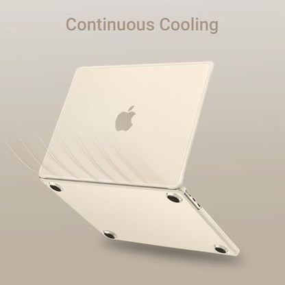 MOSISO Anti-Crack Case for MacBook Air 13 inch M5 M4 M3 M2 2026-2022 | 3 in 1 Kit Anti-Fingerprints Reinforced TPU Bumper Hard Shell for MacBook Air 13.6, A3449 A3240 A3113 A2681, Starlight Clear - color: Starlight Clear