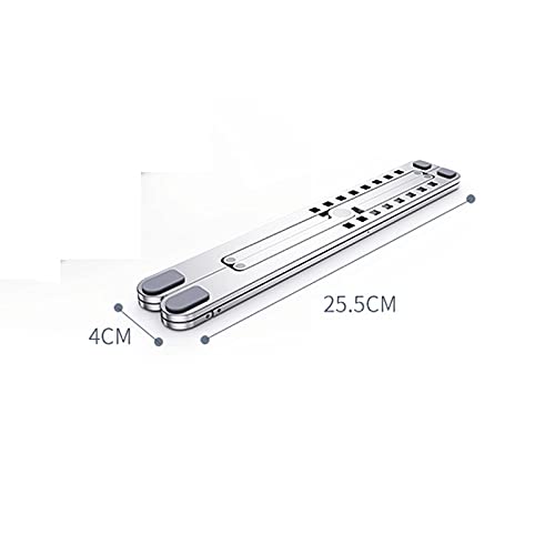 Laptop Stand Portable Heights Adjustable Aluminum Alloy Desktop Ventilated Cooling Holder Folding - color: E
