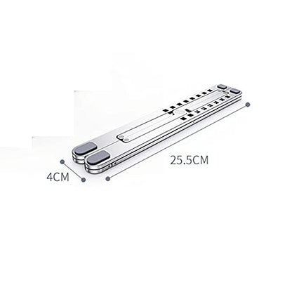 Laptop Stand Portable Heights Adjustable Aluminum Alloy Desktop Ventilated Cooling Holder Folding - color: D