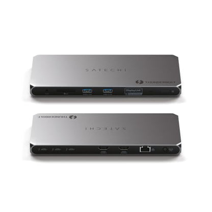 Satechi Thunderbolt 4 Dock 100W Charging, Dual Monitor HDMI 4K/60Hz, 40Gbps Data Transfer, 2 USB-A 3.2, Ethernet, Thunderbolt 4 Dock for MacBook Air/Pro M5, Mac/Windows, DisplayLink Software Required