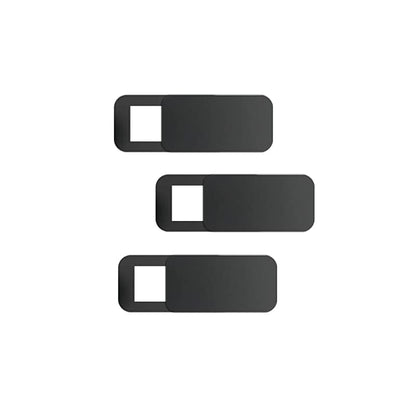 WIRESTER Set of 3 Camera Cover Slide, Plastic Webcam Privacy Cover for Laptop, MacBook, PC, Computer, Cell Phone and More Accessories - Black