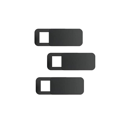 WIRESTER Set of 3 Camera Cover Slide, Plastic Webcam Privacy Cover for Laptop, MacBook, PC, Computer, Cell Phone and More Accessories - Black