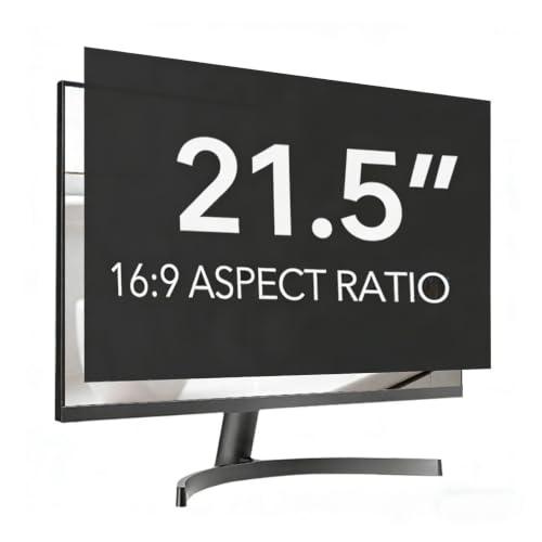 Removable Laptop Privacy Screen Anti Glare Blue Light Screen Protector 16:9 Aspect Removable Anti Glare Blue Light Filter Protector Fully Removable(21.5inch/47.5x26.7 cm) - size: 21.5inch/47.5x26.7 cm