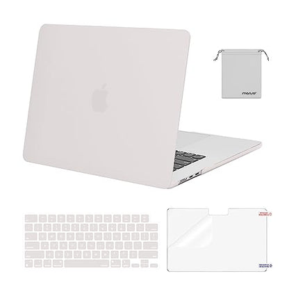 MOSISO Compatible with MacBook Air 15 inch Case M5 2026 M4 M3 M2 2025-2023 | A3448 A3241 A3114 A2941, Scratch-Resistant Protective Hard Shell Case&Keyboard Cover&ScreenFilm&Pouch, Stone Gray - color: Stone Gray