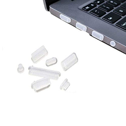 16PCS Universal Computer Anti Dust Stopper/Plug, Soft Silicone Dustproof Laptop Port Covers Transparent - color: Transparent
