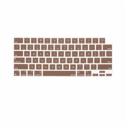 MOSISO Keyboard Cover Skin Compatible with MacBook Air 15 inch M3 M2 | A3114 A2941/Air 13.6 A3113 A2681/Pro 14/16 M4 M3 M2 M1, Caramel Brown - color: Caramel Brown