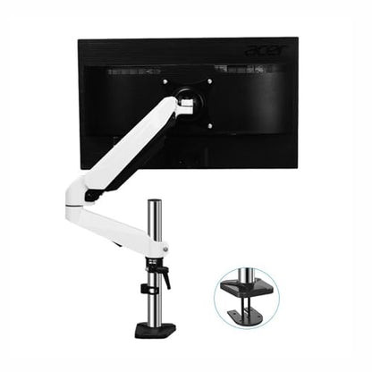 Monitor Stand Single Monitor Arm, Monitor Desk Mount Stand for 15"-32" Screens Holds 4.4-17.6 lbs, Fully Adjustable Gas Spring Monitor Mount with Grommet Base Monitor Stand Desk arm(300mm) - size: 300mm